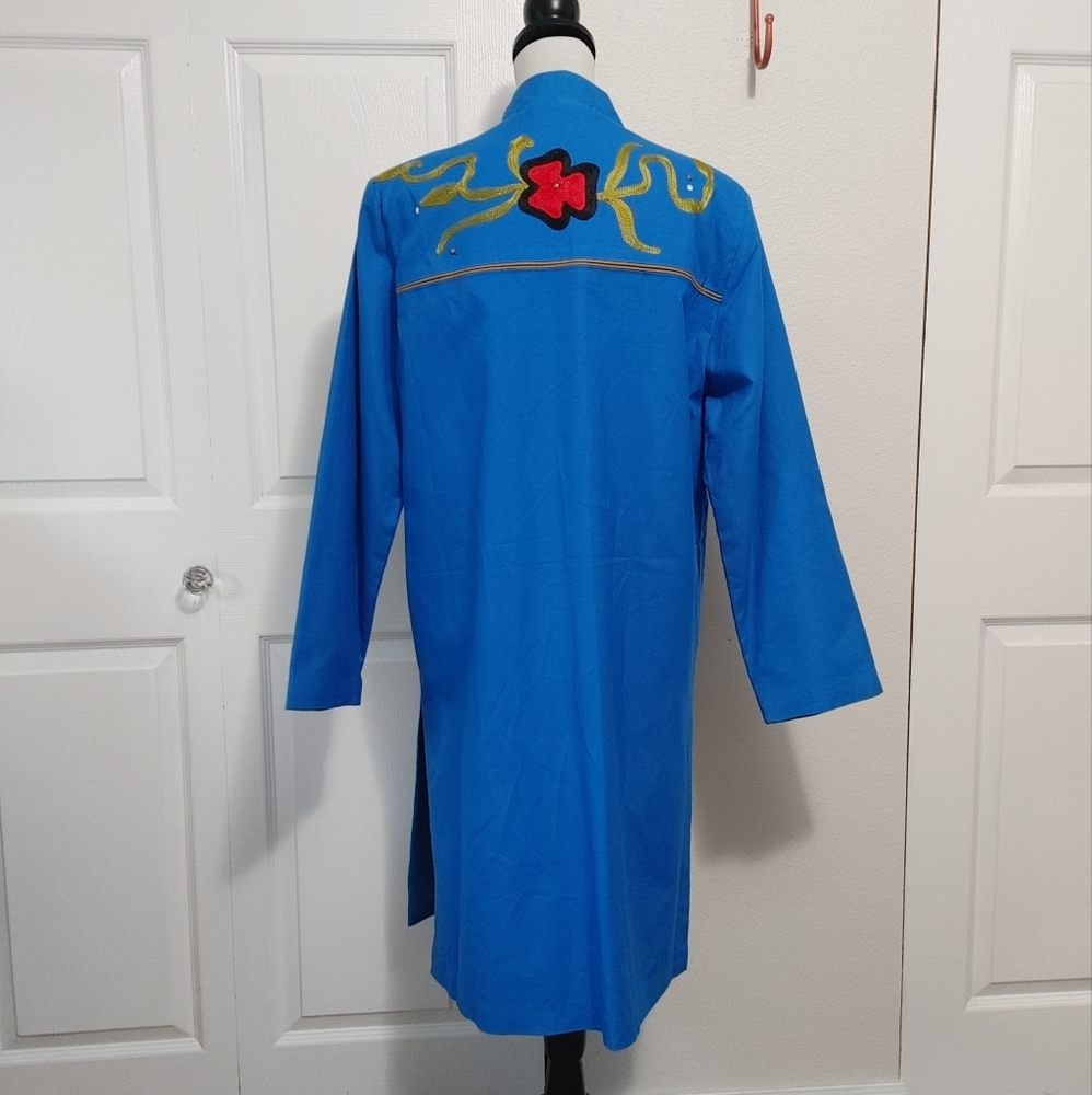 VTG Alex Kim Embroidered Tunic Duster Coat - Picture 12 of 16